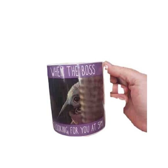 Star wars grogu mandelorian mug boss work funny - Picture 5 of 5